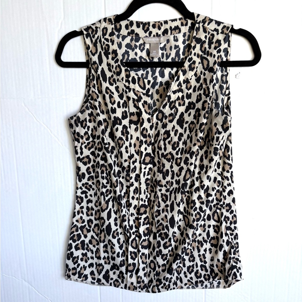 Banana Republic Leopard Print Sleeveless Top Size XS